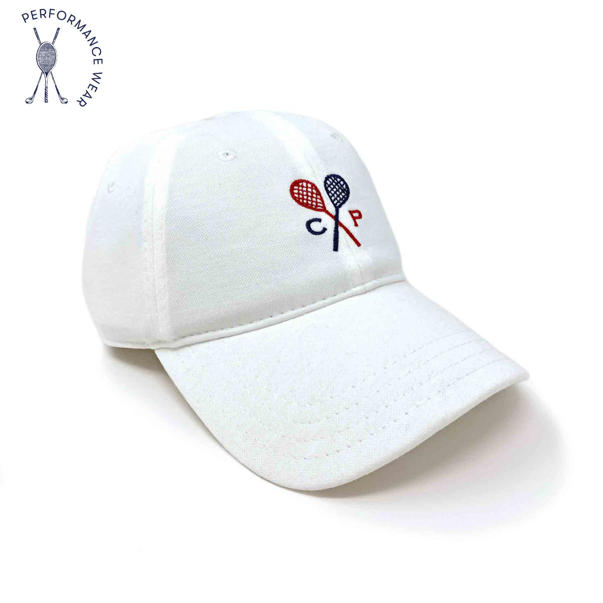 Classic and Preppy Adult Tennis Performance Pique Baseball Hat, Bright White-Accessory-Bright White-One-Size-CPC - Classic Prep Childrenswear