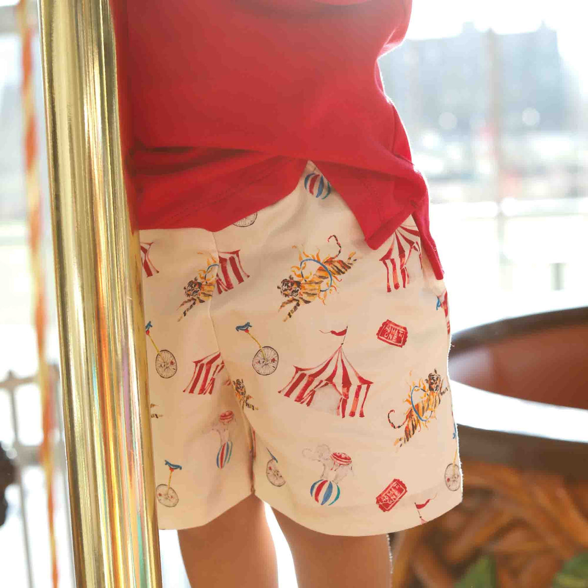 Classic and Preppy Dylan Shorts, Circus Print - FINAL SALE-Bottoms-CPC - Classic Prep Childrenswear