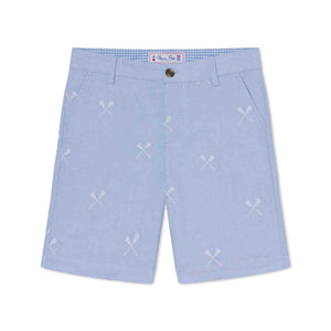 More Image, Classic and Preppy Hudson Short, Lacrosse Embroidery Oxford-Bottoms-Lacrosse Embroidery-5Y-CPC - Classic Prep Childrenswear