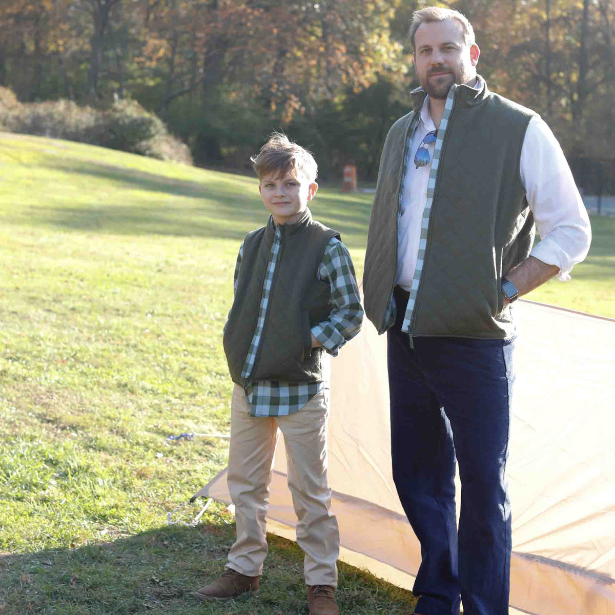 Classic and Preppy Wills Quilted Vest Wool, Rifle Green-Outerwear-CPC - Classic Prep Childrenswear