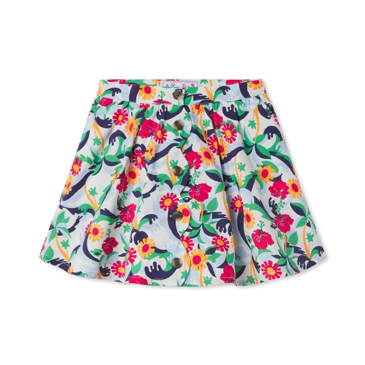 Classic and Preppy Audrey Scallop Skirt, Olina Print-Bottoms-Olina Print-2T-CPC - Classic Prep Childrenswear