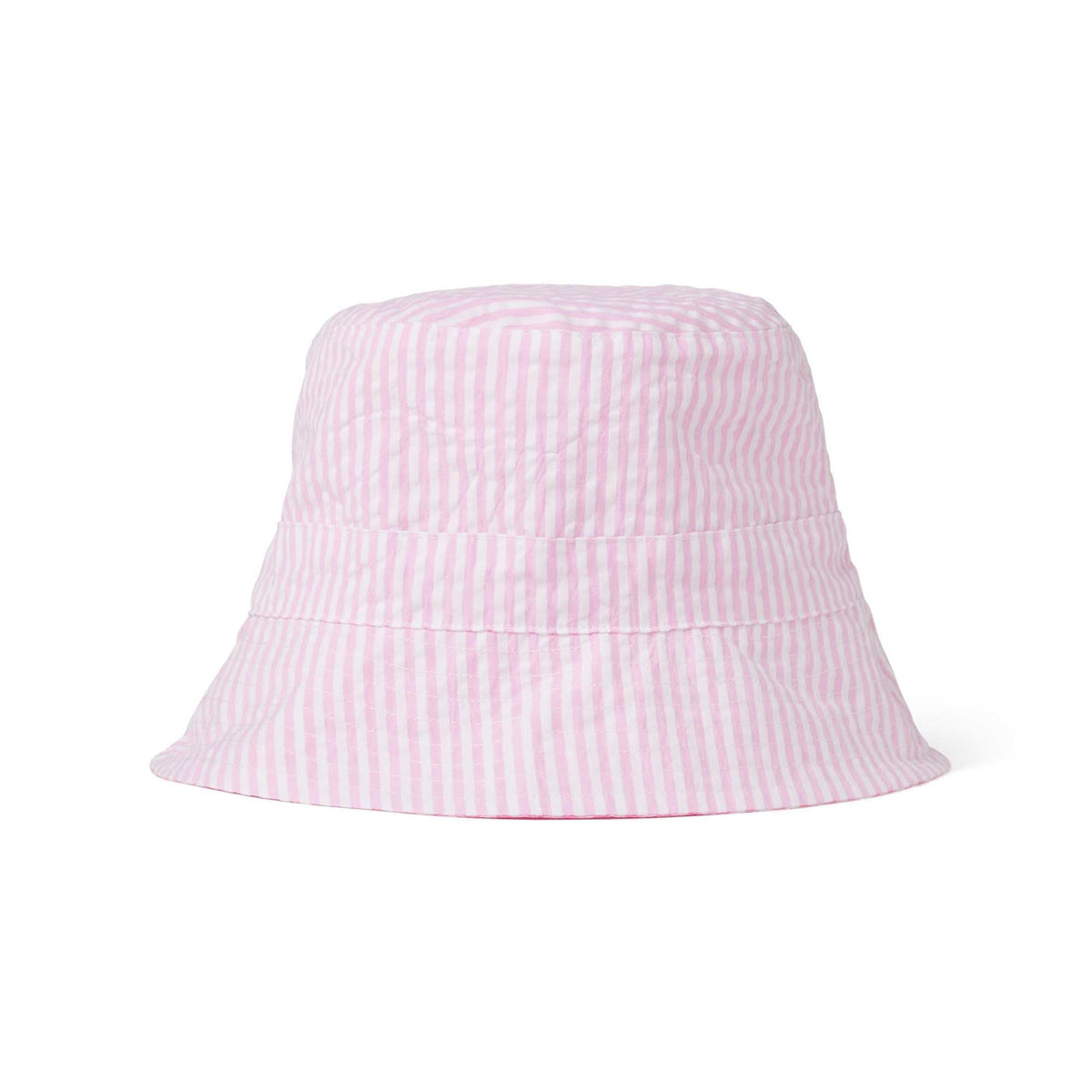 Classic and Preppy Blake Baby Reversible Bucket Hat, Lilly&#39;s Pink Seersucker-Accessory-Lilly&#39;s Pink Seersucker-One-Size-CPC - Classic Prep Childrenswear