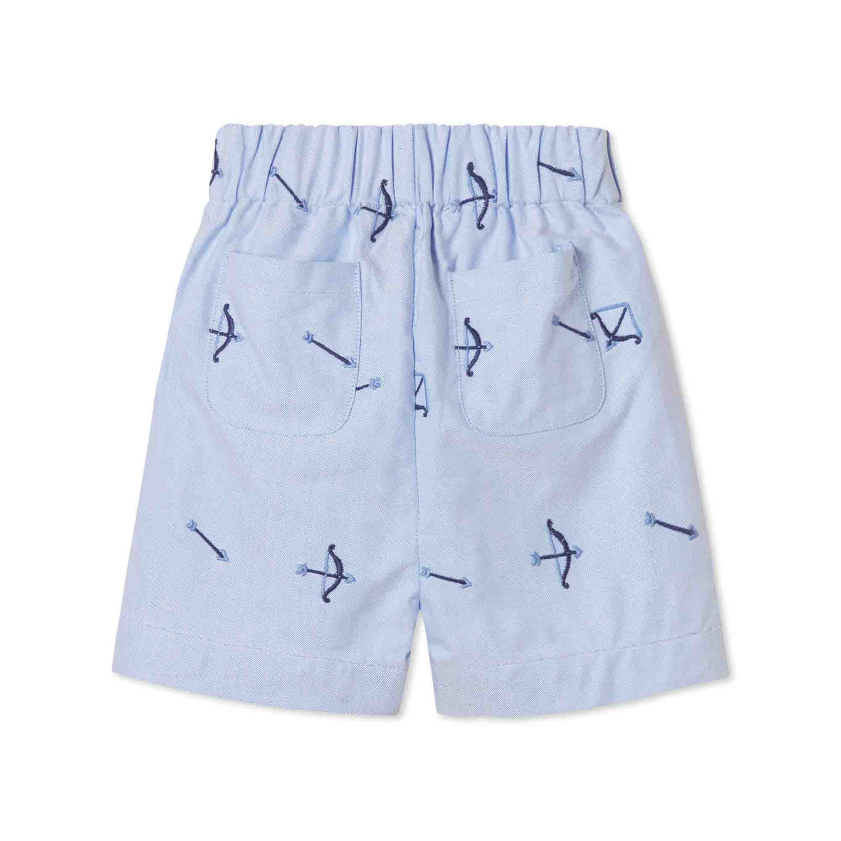 Classic and Preppy Dylan Short, Bow &amp; Arrow Embroidery-Bottoms-CPC - Classic Prep Childrenswear