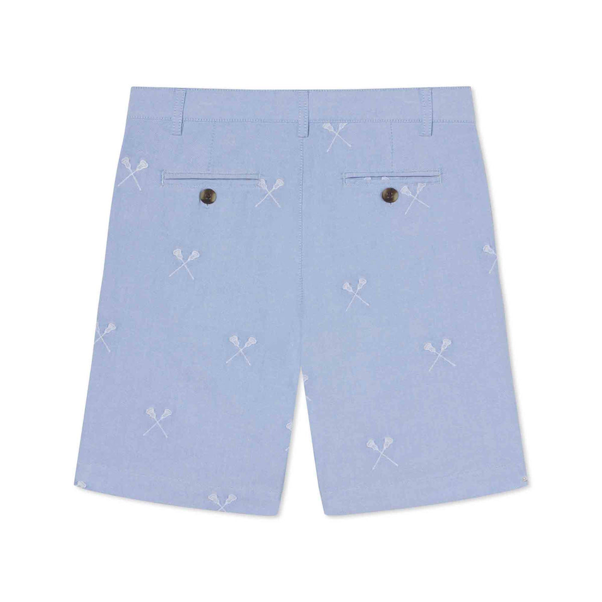 Classic and Preppy Hudson Short, Lacrosse Embroidery Oxford-Bottoms-CPC - Classic Prep Childrenswear