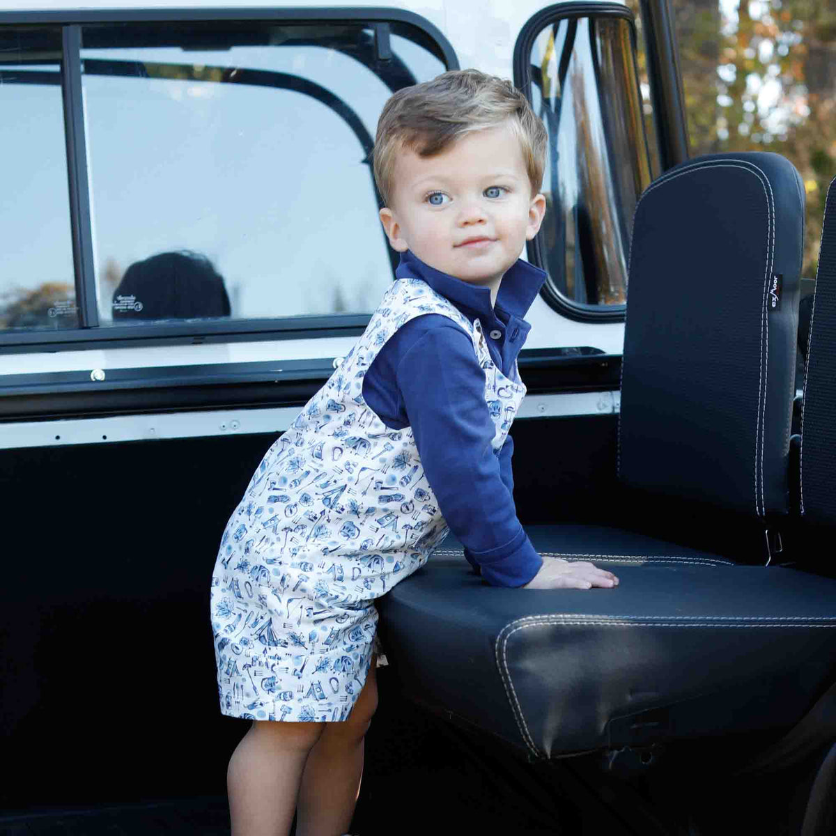 Classic and Preppy James Shortall, Liberty® Ernest&#39;s Adventure Print-Baby Rompers-CPC - Classic Prep Childrenswear