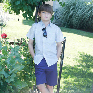 More Image, Classic and Preppy Owen Short Sleeve Buttondown, Liberty® Jacqueline's Blossom Print-Shirts and Tops-CPC - Classic Prep Childrenswear