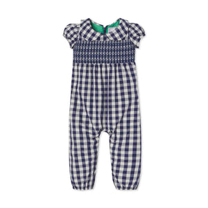More Image, Classic and Preppy Wells Bubble, Midnight Gingham Taffeta-Baby Rompers-Midnight Gingham-0-3M-CPC - Classic Prep Childrenswear