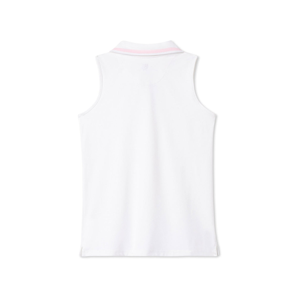 Classic and Preppy Women&#39;s Adair Tennis Performance Sherbet Sleeveless Polo, Bright White-Shirts and Tops-CPC - Classic Prep Childrenswear