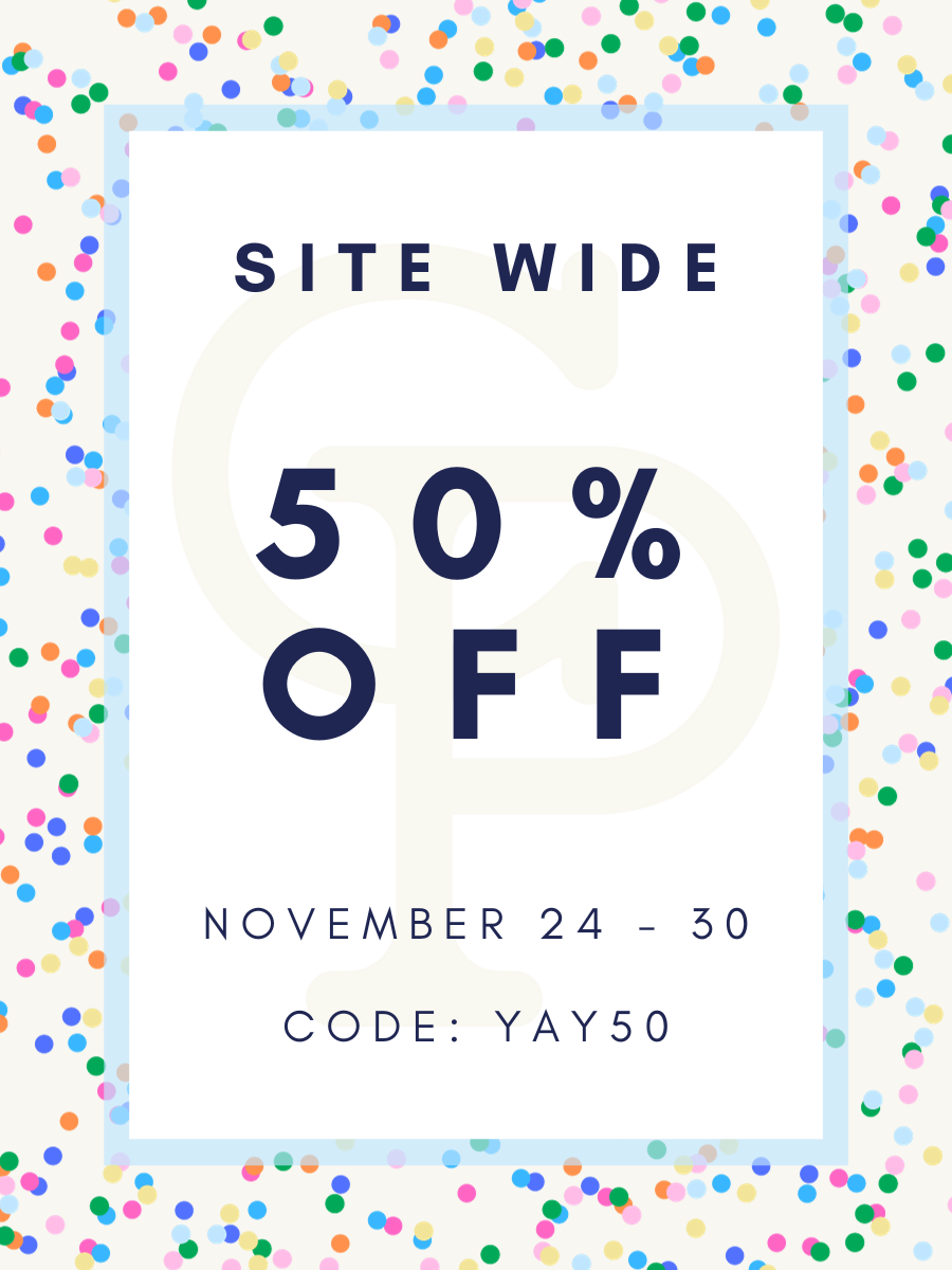 Site wide 50% off November 24-30 use code YAY50
