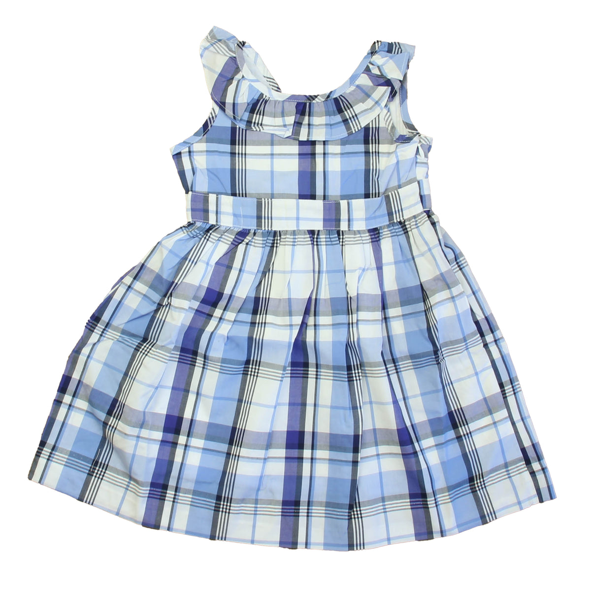New with Tags: Blue Plaid Dress size: 2-5T -- FINAL SALE