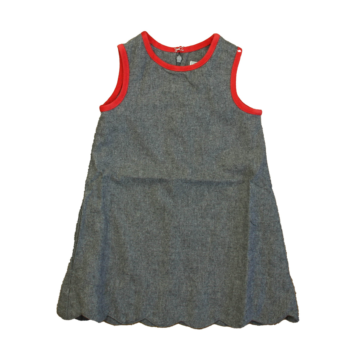 New with Tags: Charcoal Gray w/ Red Velvet Dress size: 2-5T -- FINAL SALE