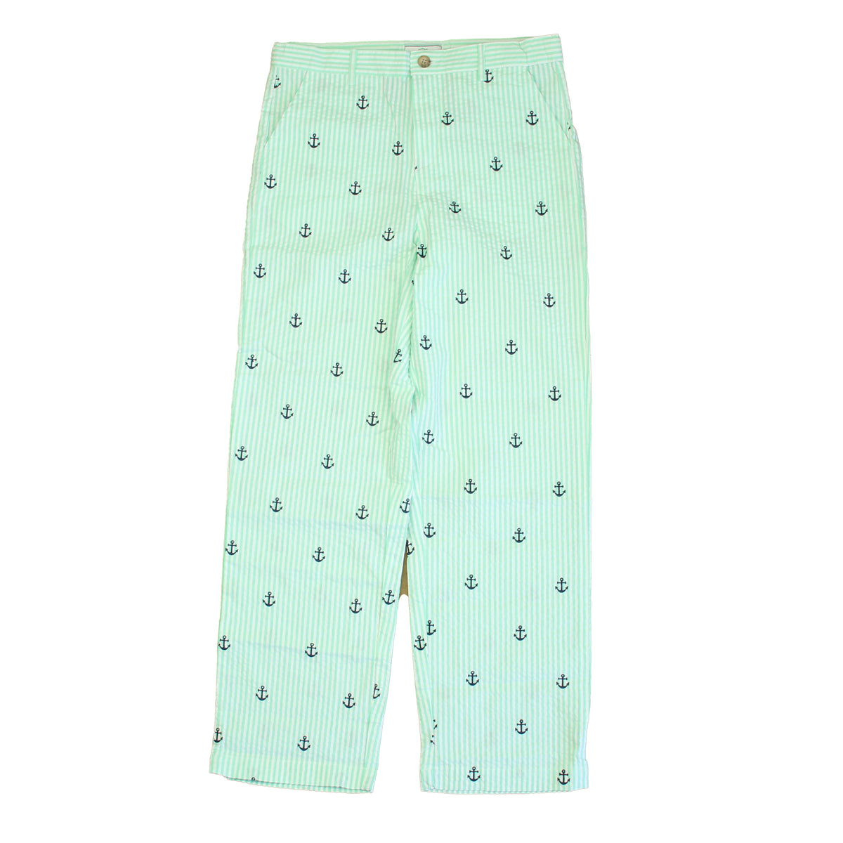 New with Tags: Anchors on Green Stripe Pants size: 6-14 Years -- FINAL SALE