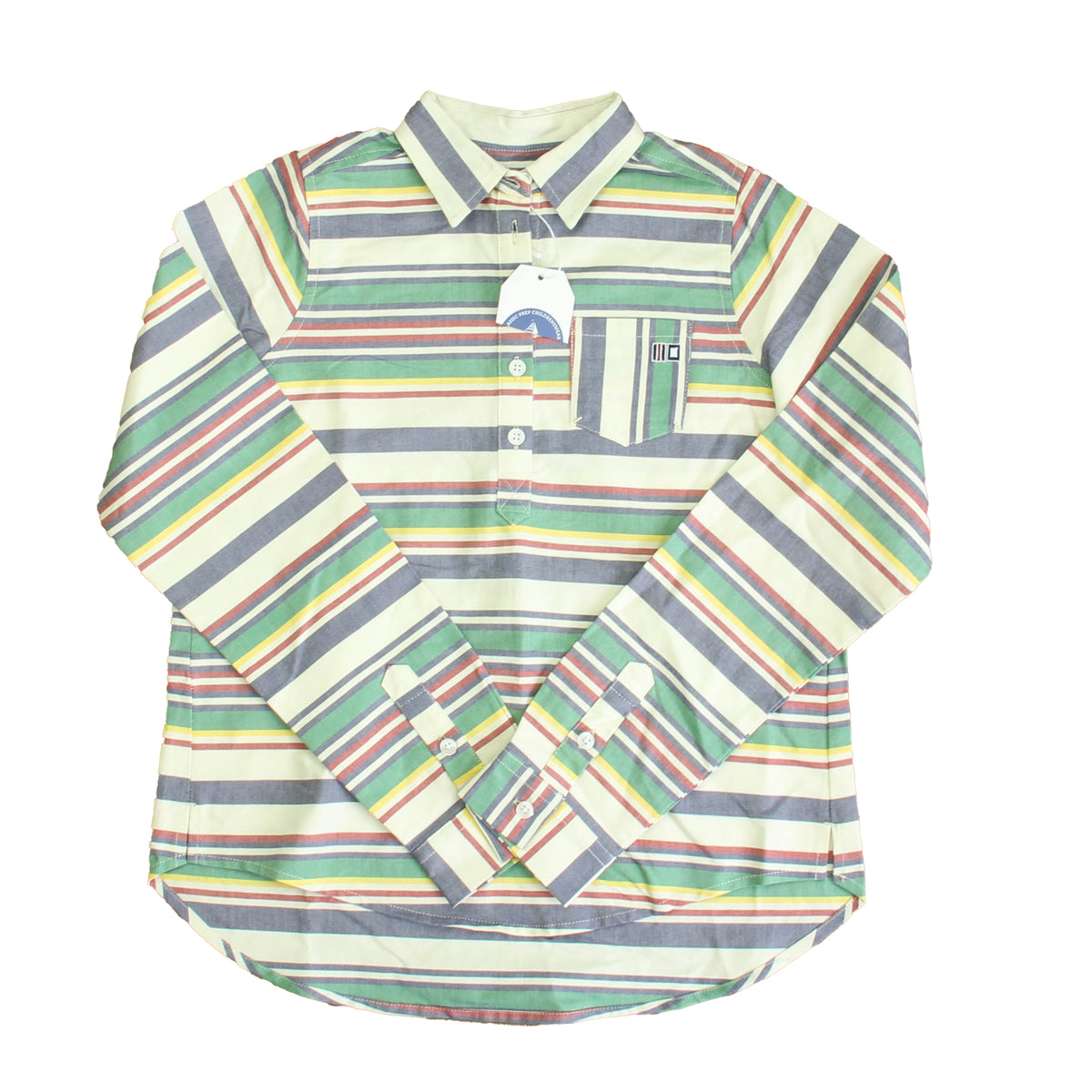 New with Tags: Ivory | Green | Red | Yellow Stripe Top size: 6-14 Years -- FINAL SALE