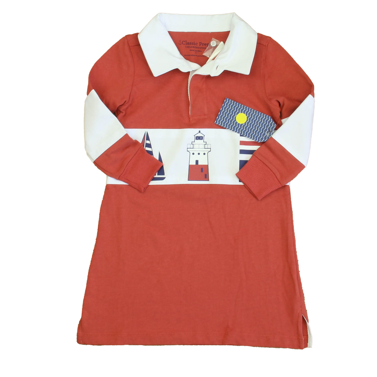 New with Tags: Red | White | Red Sailboats Dress size: 6-14 Years -- FINAL SALE