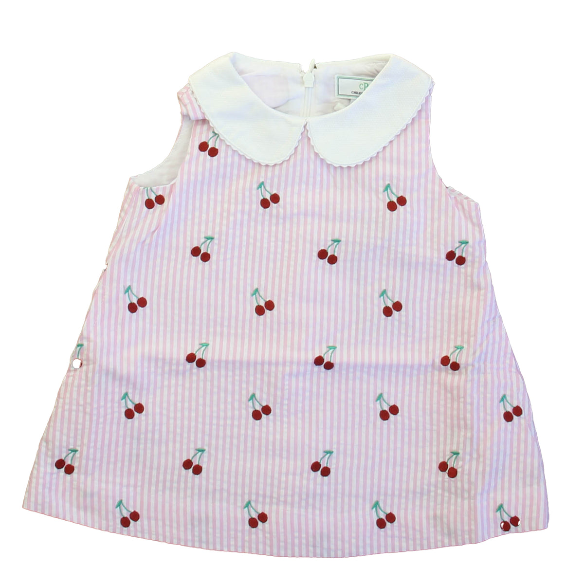 New with Tags: Cherries on Pink Stripe Dress -- FINAL SALE