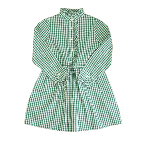 Classic and Preppy Excellent Condition Green &amp; White Check Dress - FINAL SALE-Dress-Green | White Check-7 Years-CPC - Classic Prep Childrenswear