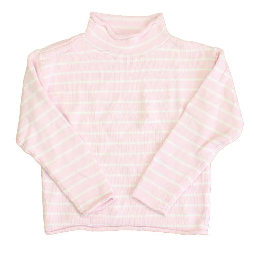 Classic and Preppy Fair Condition Pink &amp; White Stripe Sweater - FINAL SALE-Sweater-Pink | White Stripe-6 Years-CPC - Classic Prep Childrenswear