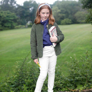 More Image, Classic and Preppy Gracie Quilted Jacket, Rifle Green-Outerwear-CPC - Classic Prep Childrenswear