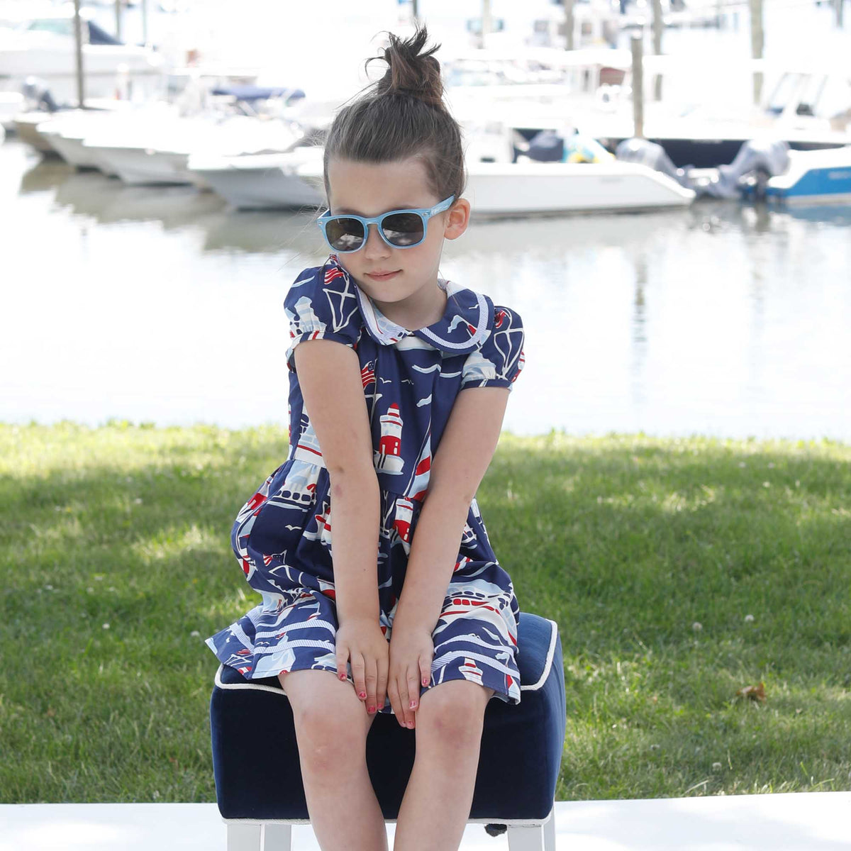 Classic and Preppy Hazel Dress, Five Mile River Print-Dresses, Jumpsuits and Rompers-CPC - Classic Prep Childrenswear