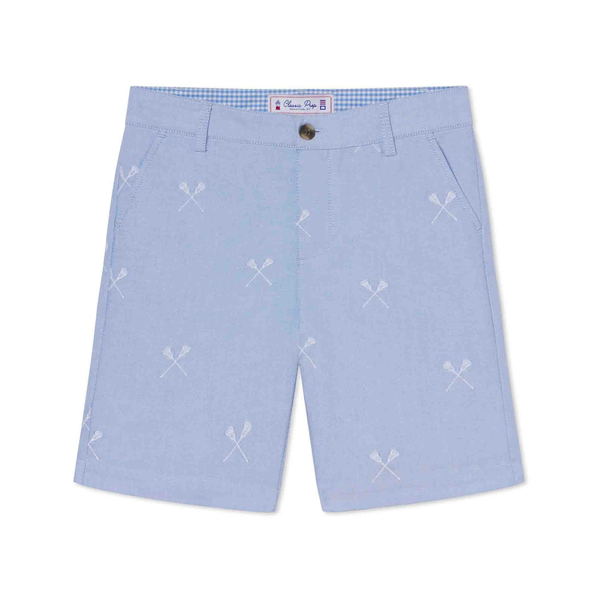 Classic and Preppy Hudson Short, Lacrosse Embroidery Oxford-Bottoms-Lacrosse Embroidery-5Y-CPC - Classic Prep Childrenswear