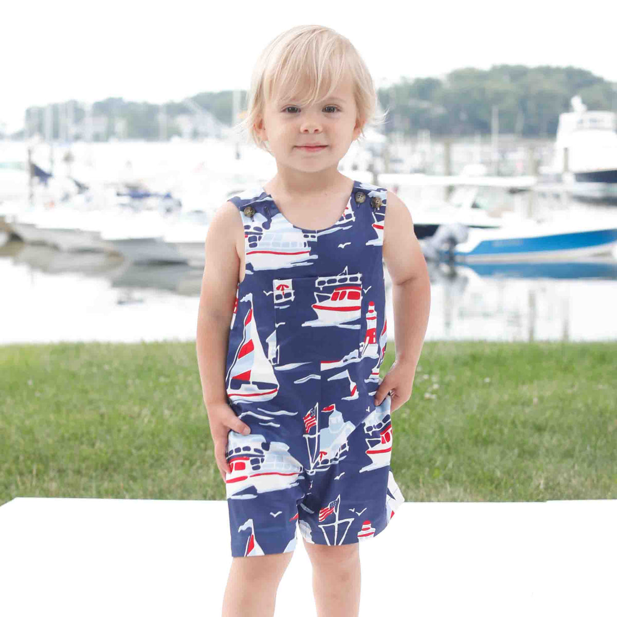 Classic and Preppy James Shortall, Five Mile River Print-Baby Rompers-CPC - Classic Prep Childrenswear