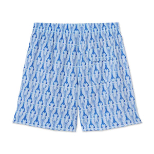 More Image, Classic and Preppy Men's Ford Swim Trunk, Gingham Lobsters Print - FINAL SALE-Beach and Swim-Gingham Lobsters-Mens XS-CPC - Classic Prep Childrenswear