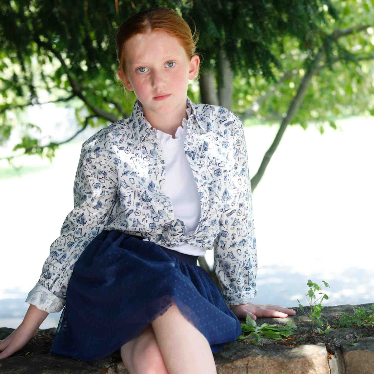 Classic and Preppy Owen Buttondown, Liberty® Ernest&#39;s Adventure Print-Shirts and Tops-CPC - Classic Prep Childrenswear
