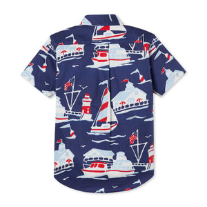 More Image, Classic and Preppy Owen Short Sleeve Buttondown Shirt, Five Mile River Print-Shirts and Tops-CPC - Classic Prep Childrenswear