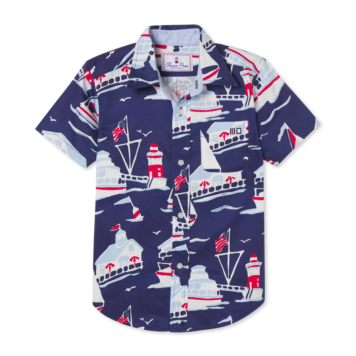 Classic and Preppy Owen Short Sleeve Buttondown Shirt, Five Mile River Print-Shirts and Tops-Five Mile River Print-2T-CPC - Classic Prep Childrenswear