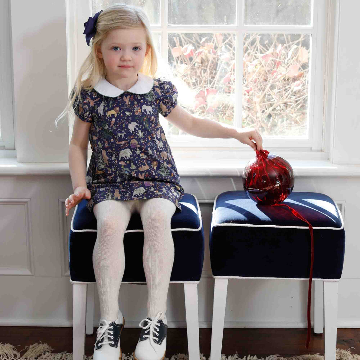 Classic and Preppy Paige Dress, Liberty® Christmas Print-Dresses, Jumpsuits and Rompers-CPC - Classic Prep Childrenswear