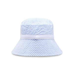 More Image, Classic and Preppy Remy Bucket Hat, Vista Blue Seersucker-Accessory-Vista Blue Seersucker-Little Kid (2T-5Y)-CPC - Classic Prep Childrenswear