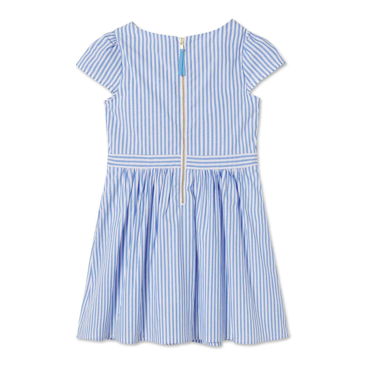 Classic and Preppy Tilly Cap Sleeve Dress, Barkley Stripe-Dresses, Jumpsuits and Rompers-CPC - Classic Prep Childrenswear
