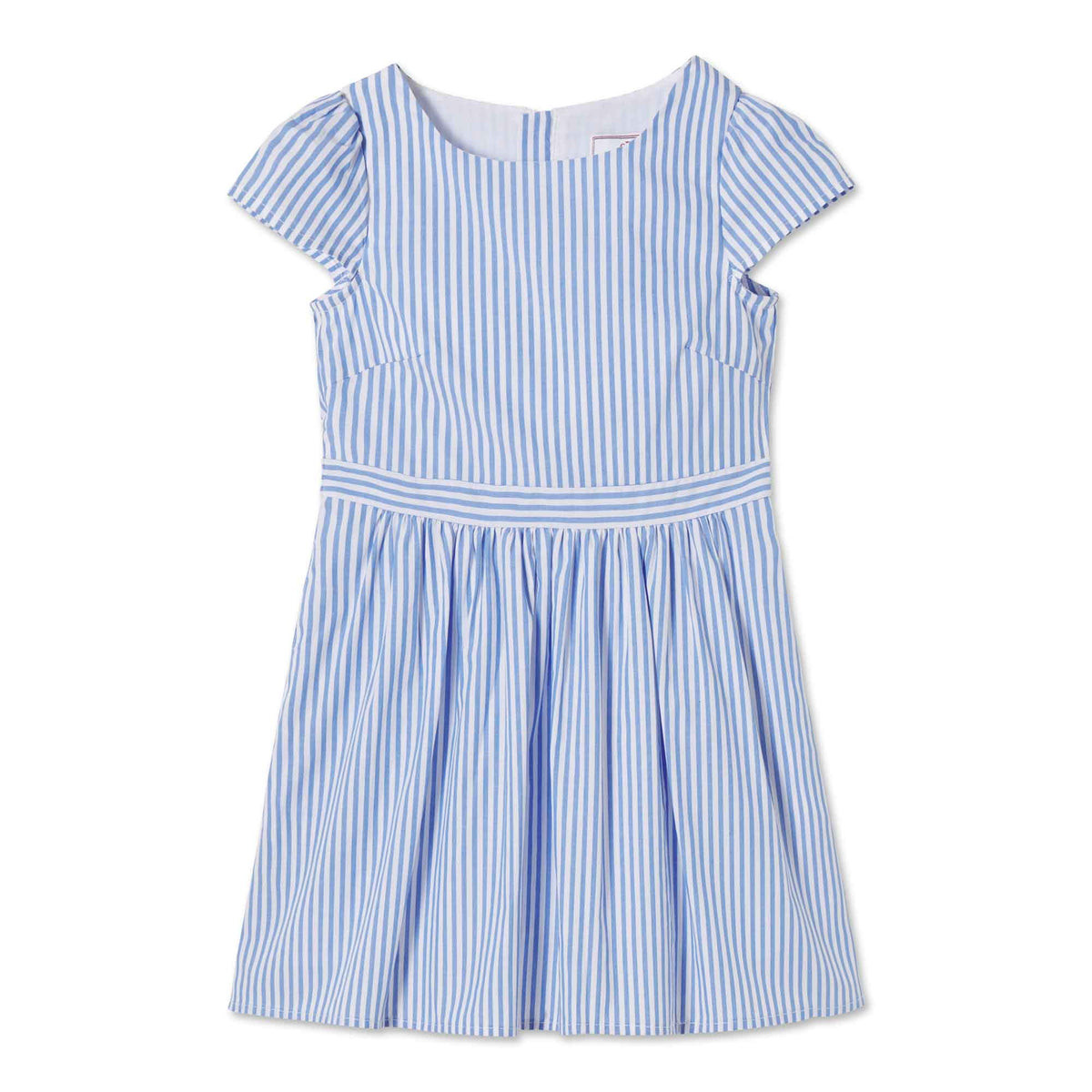 Classic and Preppy Tilly Cap Sleeve Dress, Barkley Stripe-Dresses, Jumpsuits and Rompers-Barkley Stripe-5Y-CPC - Classic Prep Childrenswear