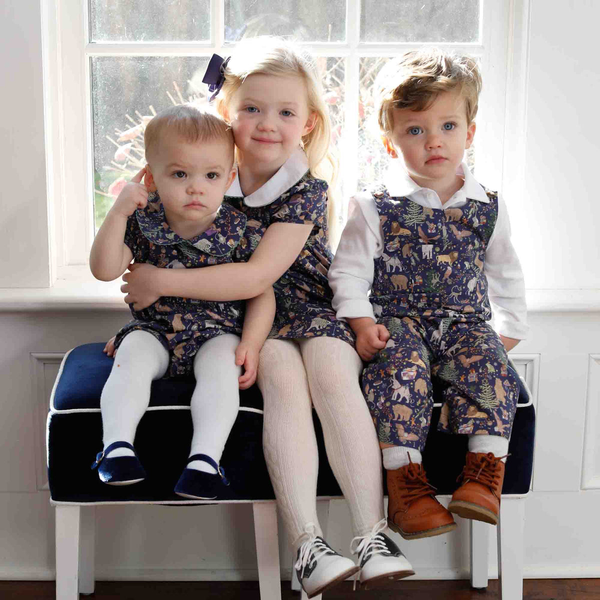 Classic and Preppy Tucker Longall, Liberty® Christmas Print-Baby Rompers-CPC - Classic Prep Childrenswear