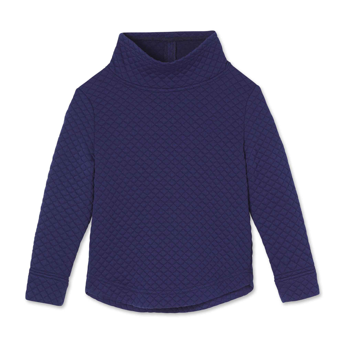 Classic and Preppy Wren Quilted Pullover, Blue Ribbon-Shirts and Tops-Blue Ribbon-XS (2-3T)-CPC - Classic Prep Childrenswear
