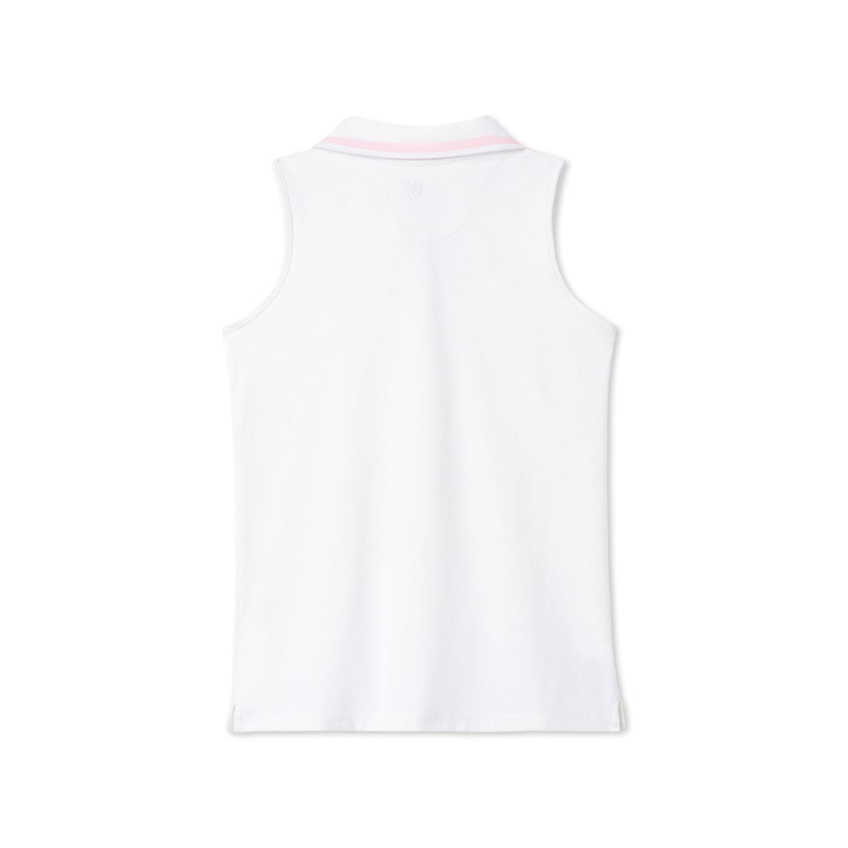 Classic and Preppy Adair Tennis Performance Sherbet Sleeveless Polo, Bright White-Shirts and Tops-CPC - Classic Prep Childrenswear