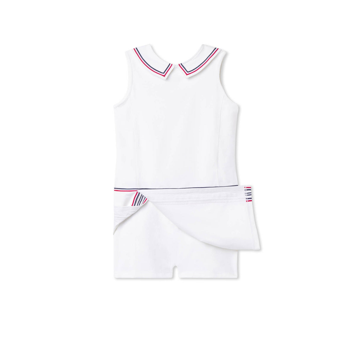 Classic and Preppy Alice Tennis Performance Americana Romper, Bright White-Dresses, Jumpsuits and Rompers-CPC - Classic Prep Childrenswear
