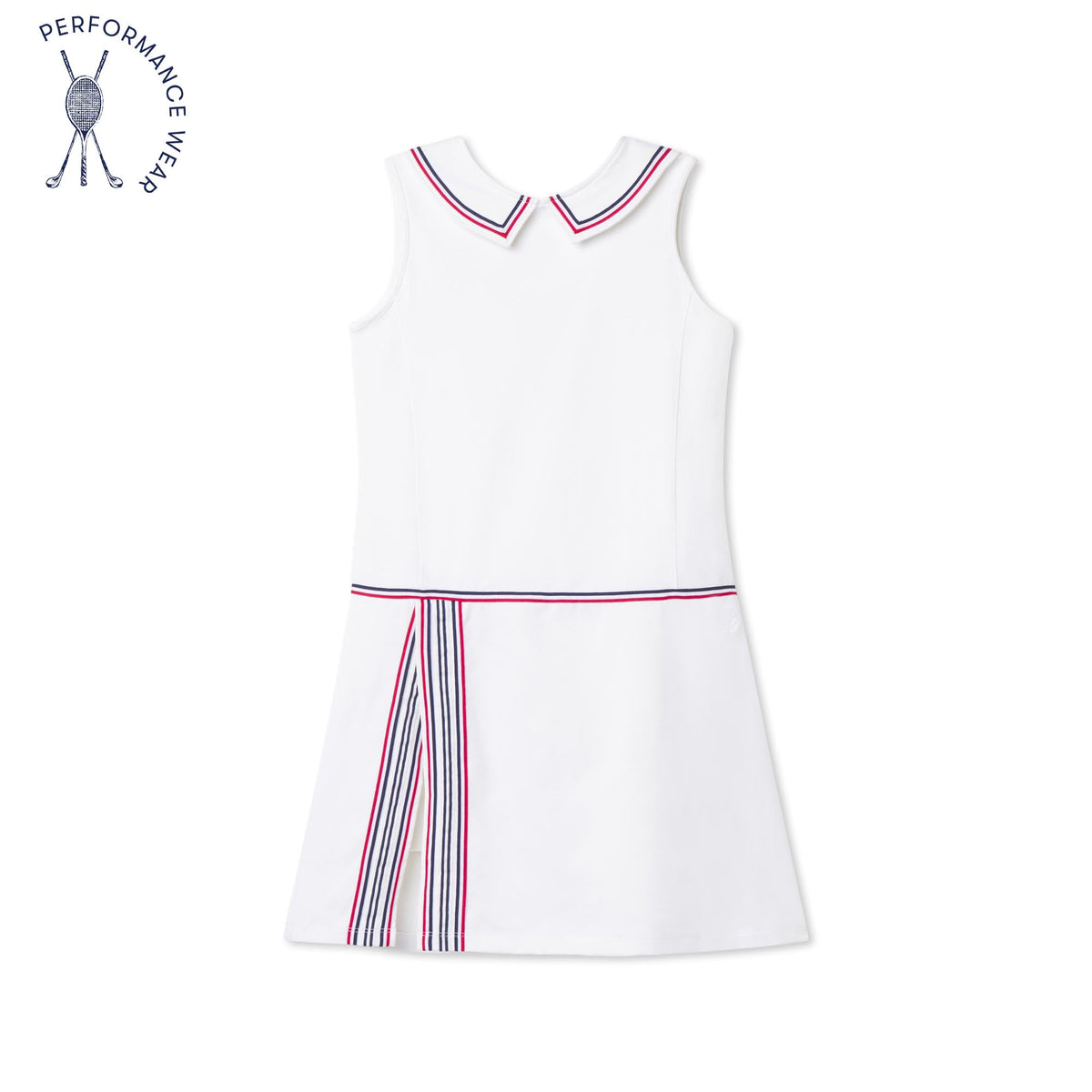Classic and Preppy Alice Tennis Performance Americana Romper, Bright White-Dresses, Jumpsuits and Rompers-Bright White-2T-CPC - Classic Prep Childrenswear