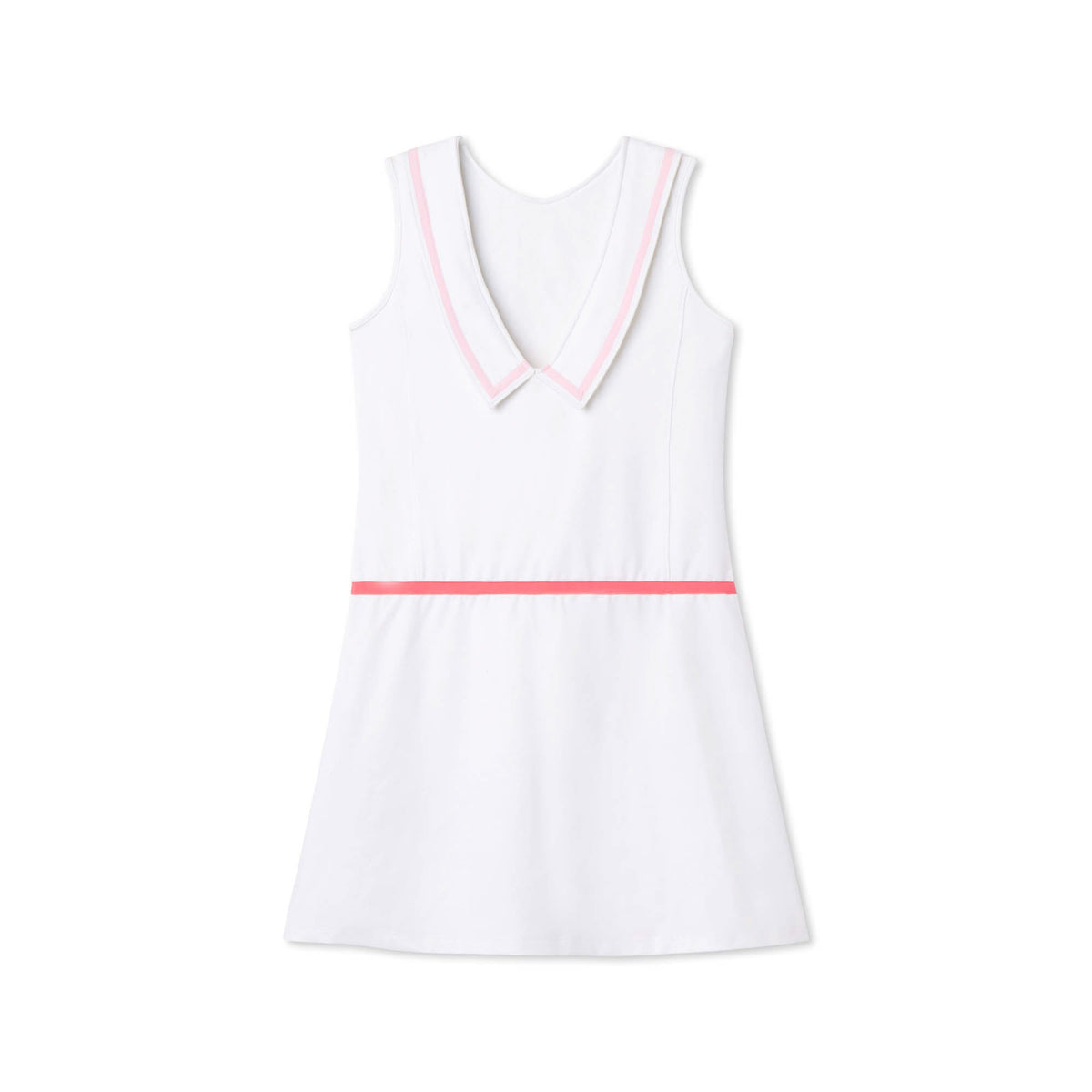 Classic and Preppy Alice Tennis Performance Sherbet Romper, Bright White-Dresses, Jumpsuits and Rompers-CPC - Classic Prep Childrenswear