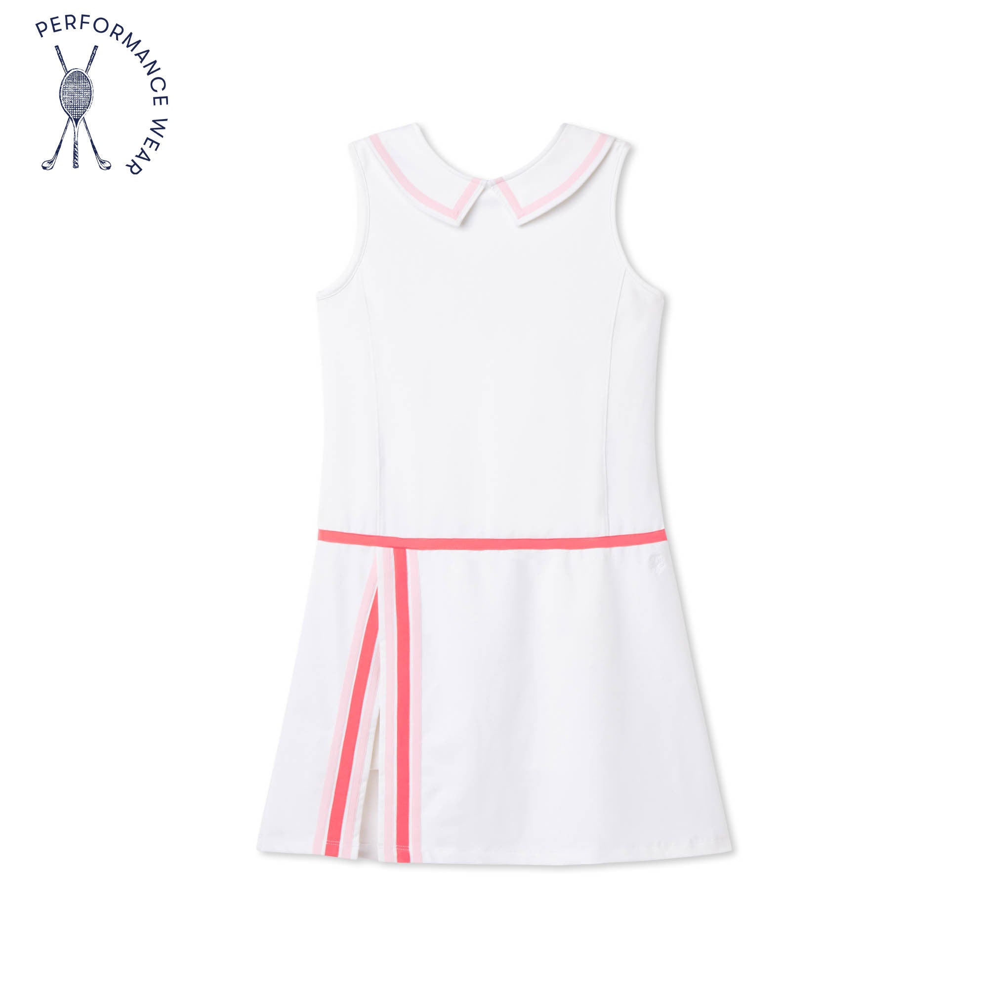 Classic and Preppy Alice Tennis Performance Sherbet Romper, Bright White-Dresses, Jumpsuits and Rompers-Bright White-2T-CPC - Classic Prep Childrenswear