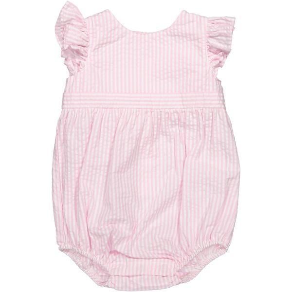 Classic and Preppy Beatrice Bubble, Lilly&#39;s Pink Seersucker-Baby Rompers-Lilly&#39;s Pink Seersucker-0-3M-CPC - Classic Prep Childrenswear