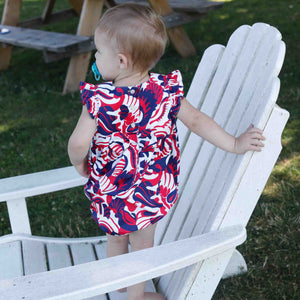 More Image, Classic and Preppy Beatrice Bubble, Roton Point Print-Baby Rompers-CPC - Classic Prep Childrenswear