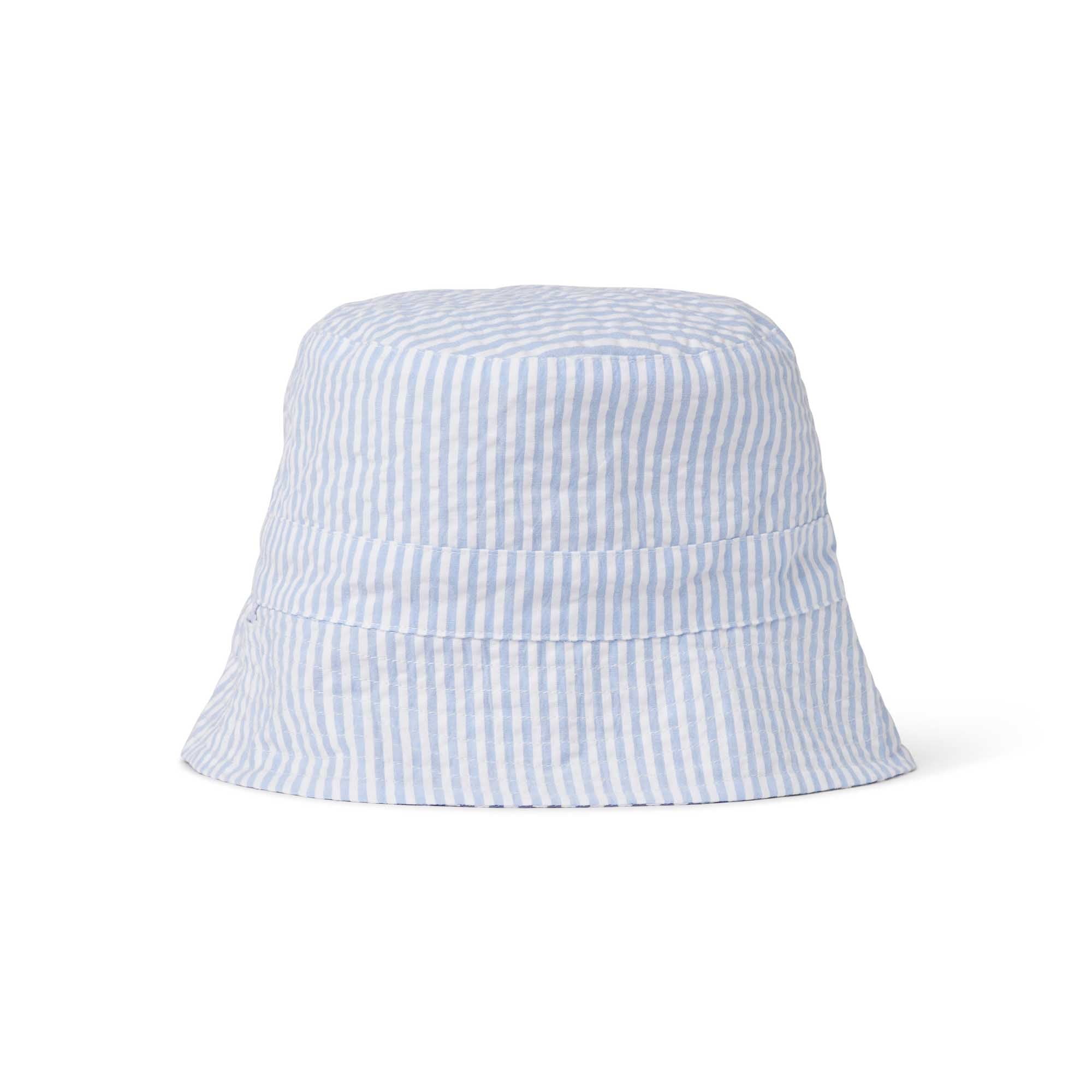 Blake Baby Reversible Bucket Hat, Vista Blue Seersucker