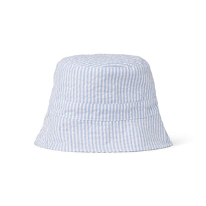 More Image, Classic and Preppy Blake Baby Reversible Bucket Hat, Vista Blue Seersucker-Accessory-Vista Blue Seersucker-One-Size-CPC - Classic Prep Childrenswear