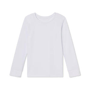 More Image, Classic and Preppy Brielle Knit Top Solid, Bright White-Shirts and Tops-Bright White-2T-CPC - Classic Prep Childrenswear