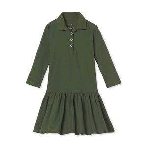 More Image, Classic and Preppy Bryce Polo Dress Pique, Rifle Green-Dresses, Jumpsuits and Rompers-Rifle Green-2T-CPC - Classic Prep Childrenswear