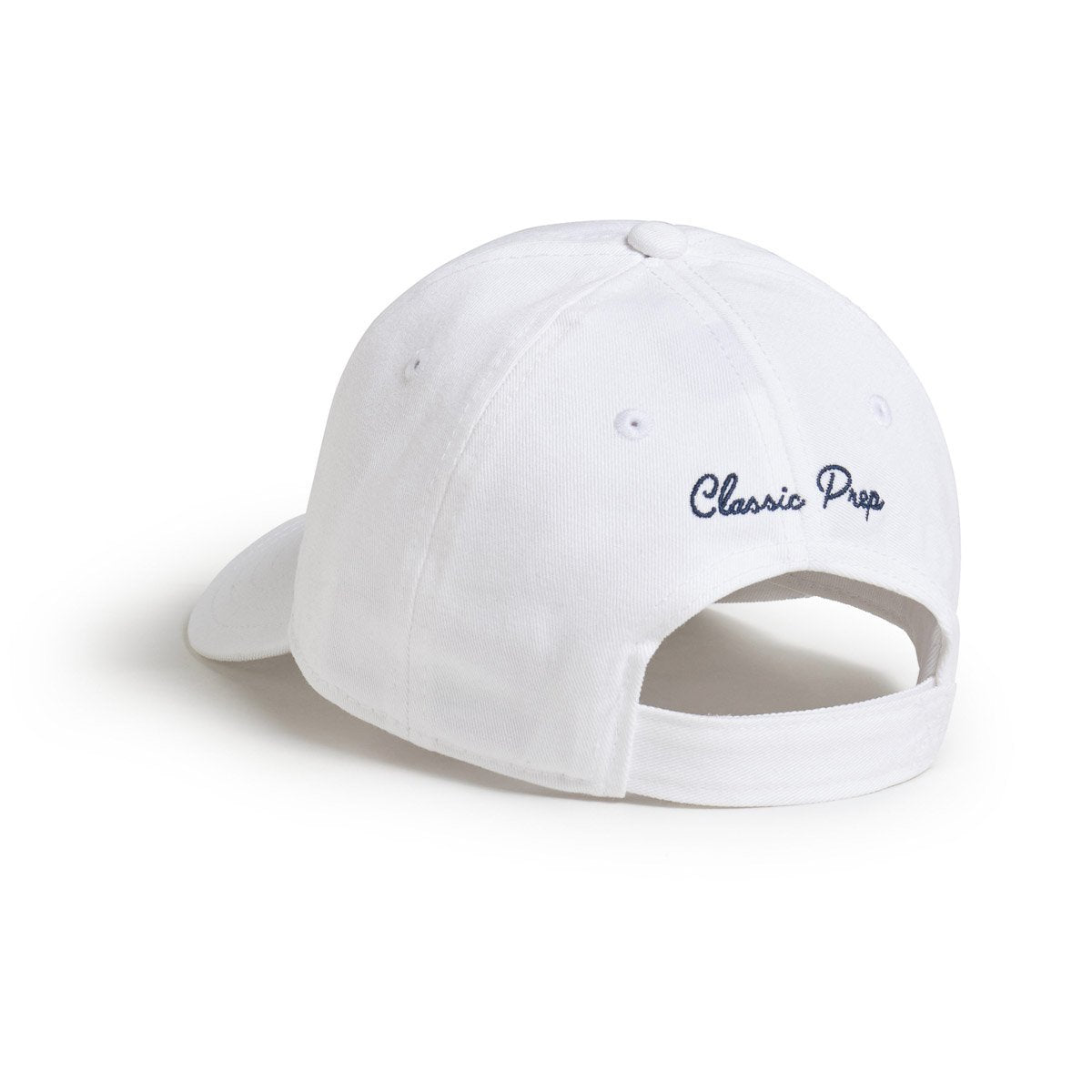 Classic and Preppy Burgee Baseball Hat, Bright White-Accessory-Bright White-One-Size-CPC - Classic Prep Childrenswear