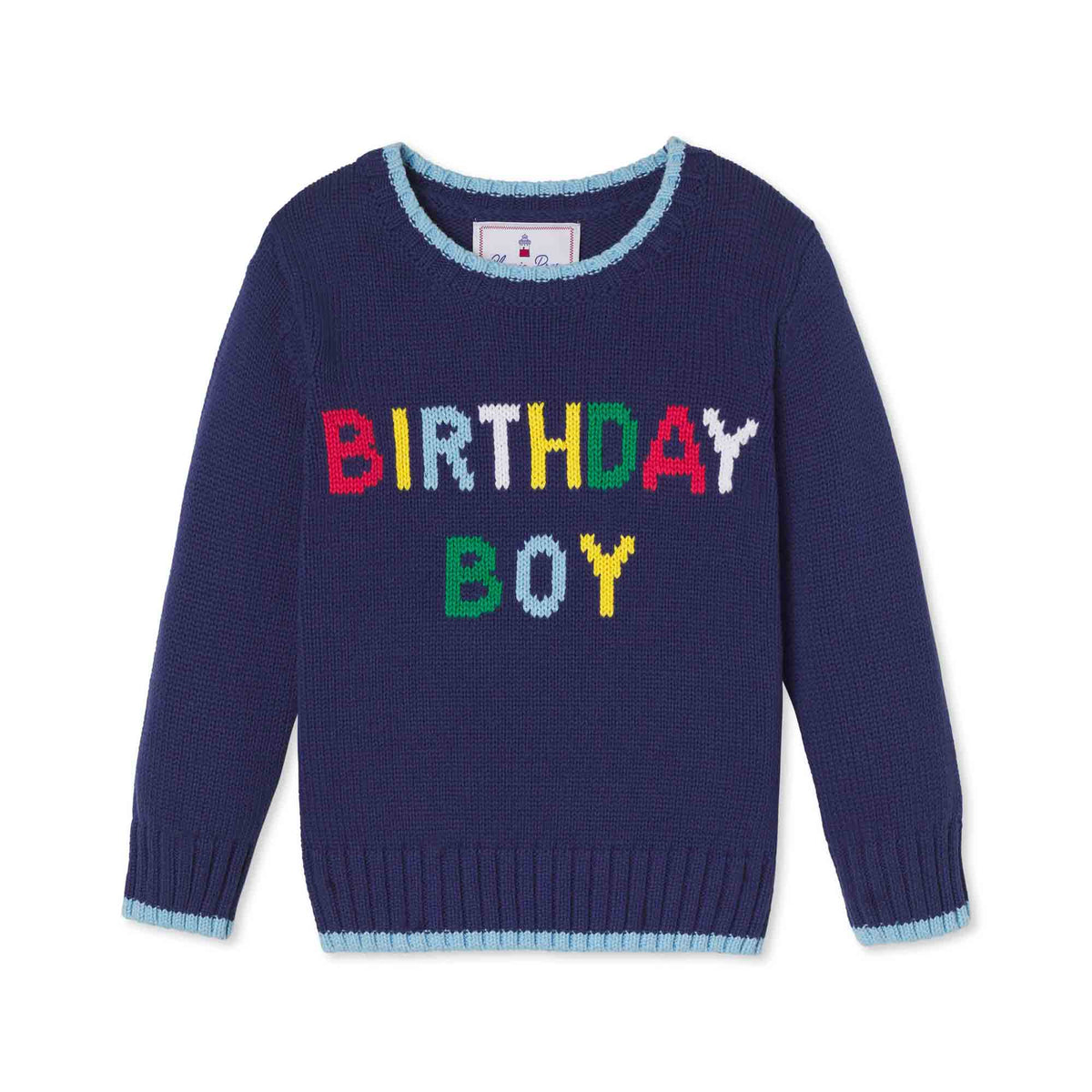 Classic and Preppy Charlie Birthday Boy Sweater, Blue Ribbon-Sweaters-Blue Ribbon-12-18M-CPC - Classic Prep Childrenswear