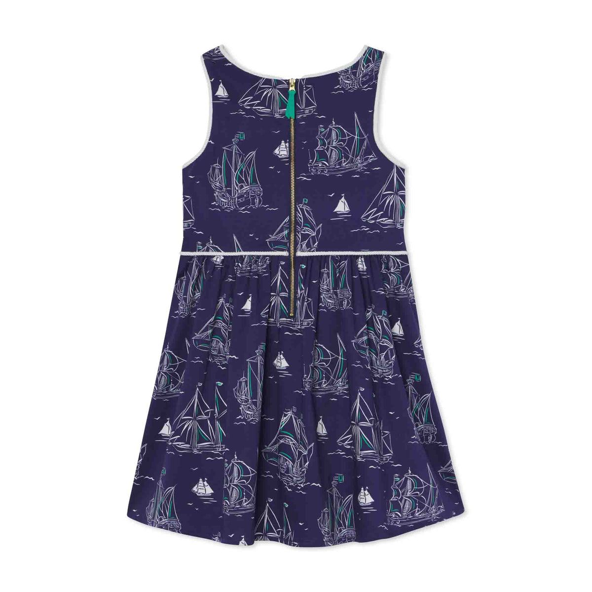 Classic and Preppy Charlotte Dress, Commodore Print-Dresses, Jumpsuits and Rompers-CPC - Classic Prep Childrenswear