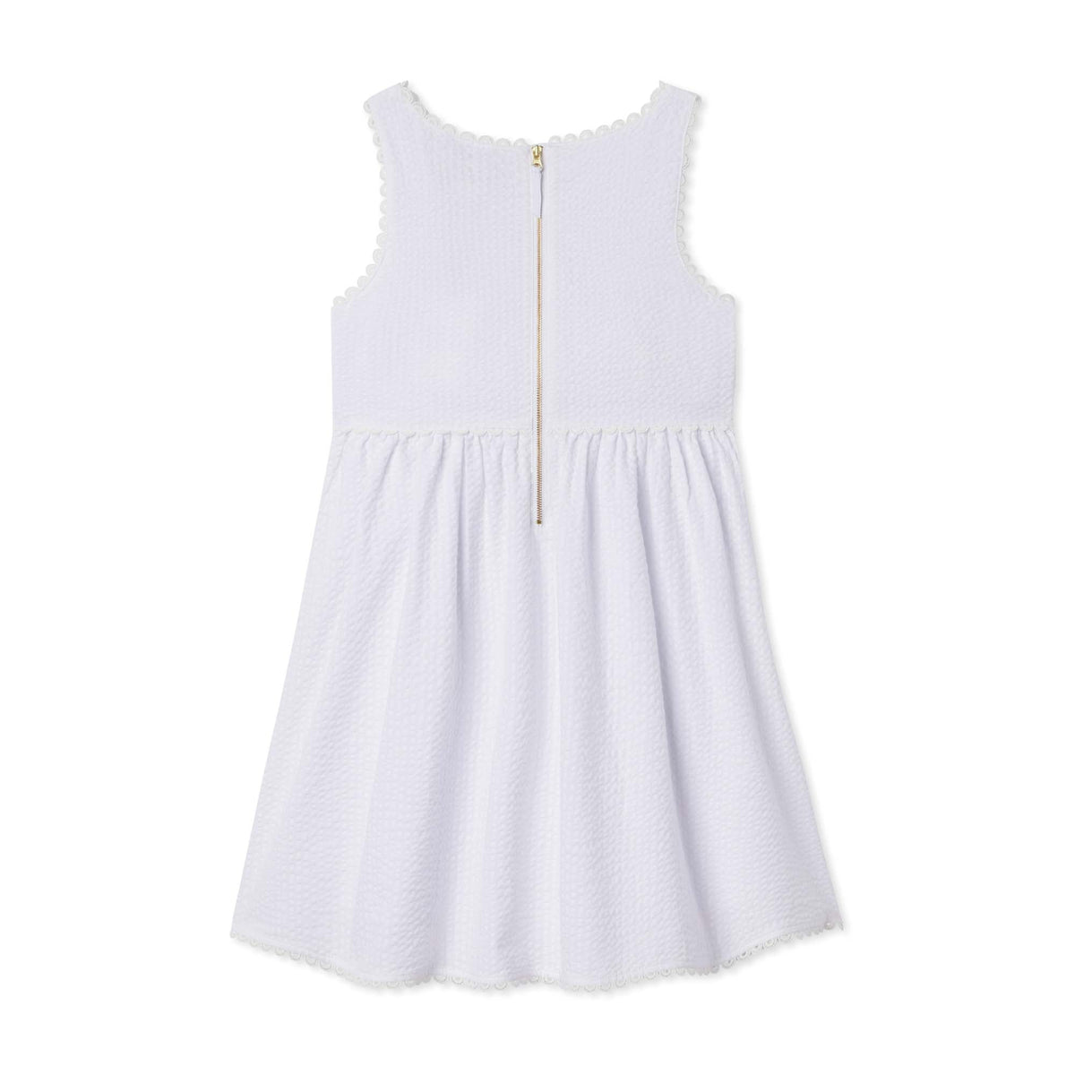 Classic and Preppy Charlotte Dress, White Seersucker-Dresses, Jumpsuits and Rompers-CPC - Classic Prep Childrenswear